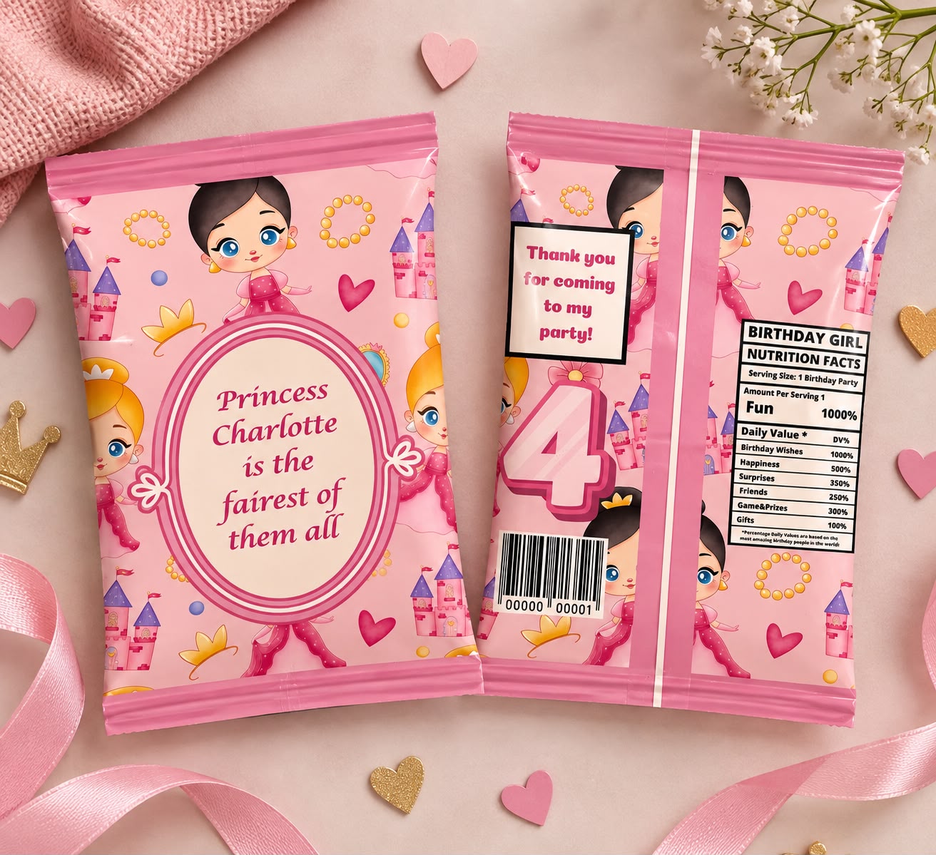 Princess party favour